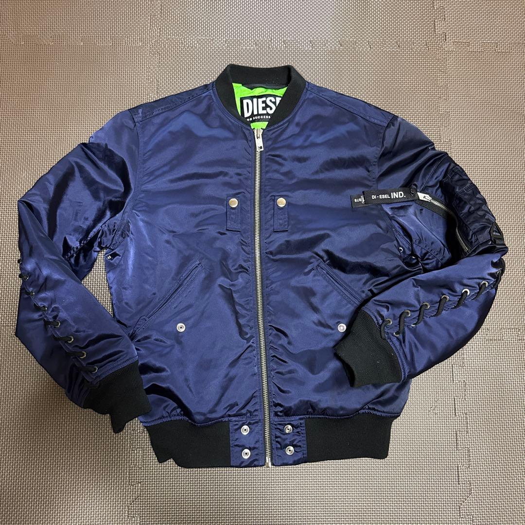 DIESEL MA-1ジャケット ネイビー - メルカリ