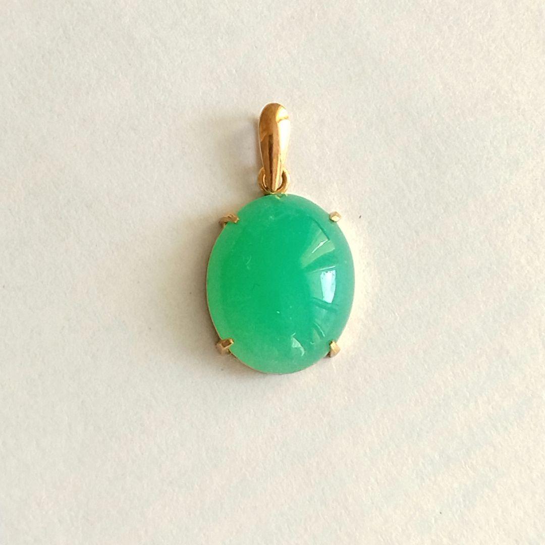 k18 クリソプレーズ ペンダントトップ K18 クリソプレーズ トップの買取実績 | 買取専門店さすがや