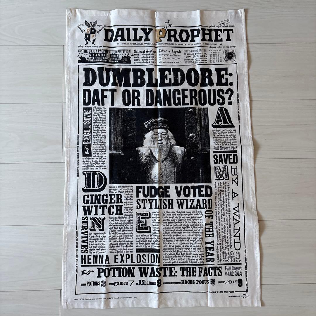 ハリーポッター日刊預言者新聞ダンブルドア先生 タペストリー47㎝×75
