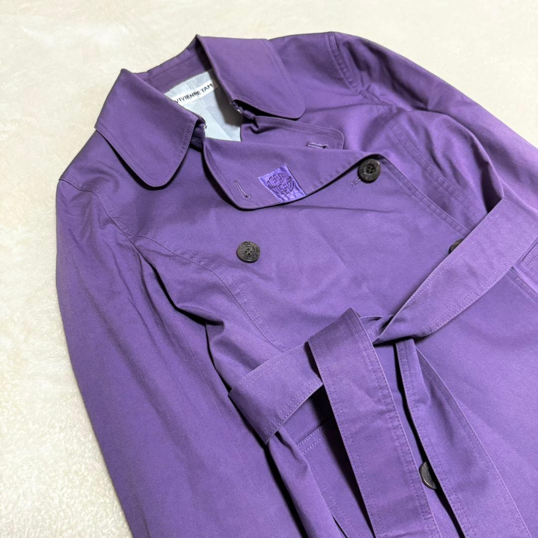 ヴィヴィアンタム トレンチコート 囍刺繍 ベルト付き ダブル コート