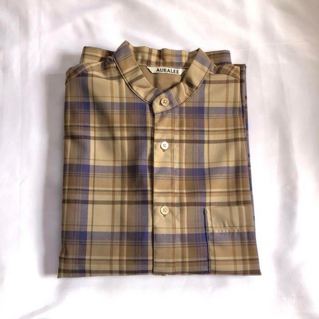 18AW Auralee スーパーライトウールチェックワンピース オーラリー