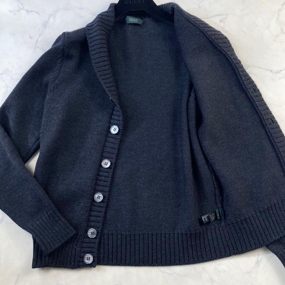 極美品✨ ZANONE カーディガン ニット 黒 5G - メルカリ