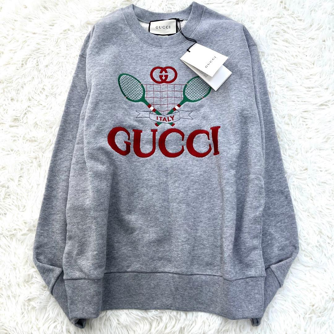 GUCCI テニスラケット刺繍 トレーナー