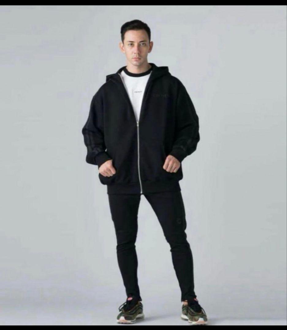 CRONOS ストライプデザイン ブラック ジョガーパンツ - メルカリ