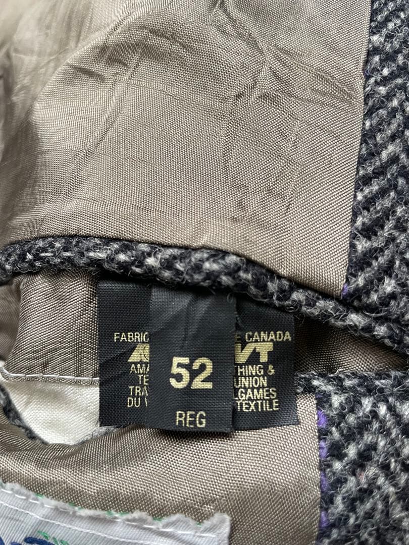 大きい ハリスツイード MOORES胡桃釦ヘリンボーンジャケット 52 カナダ