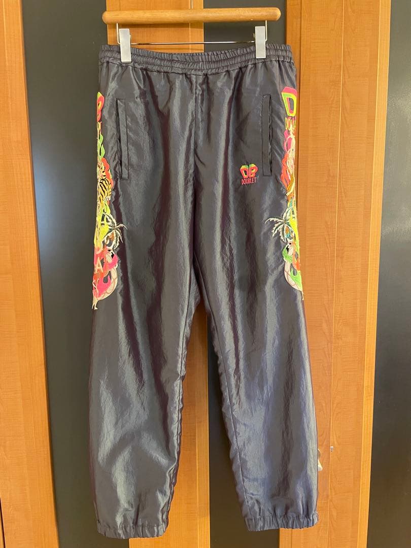 doublet CHAOS EMBROIDERY CHAMBRAY PANTS