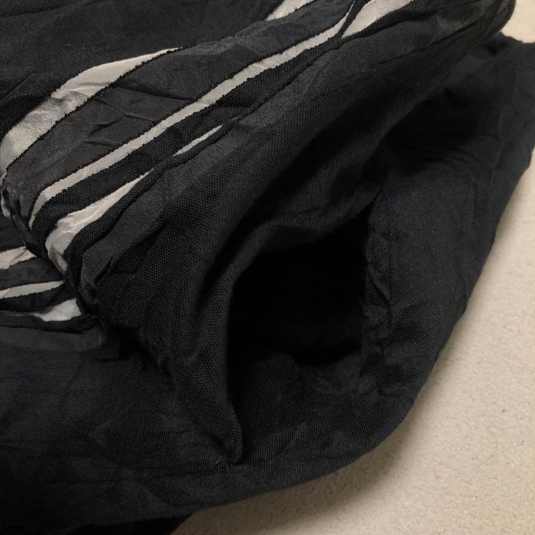 ワイズ Yohji Yamamoto シワ加工ロングスカート Lライン入り 黒