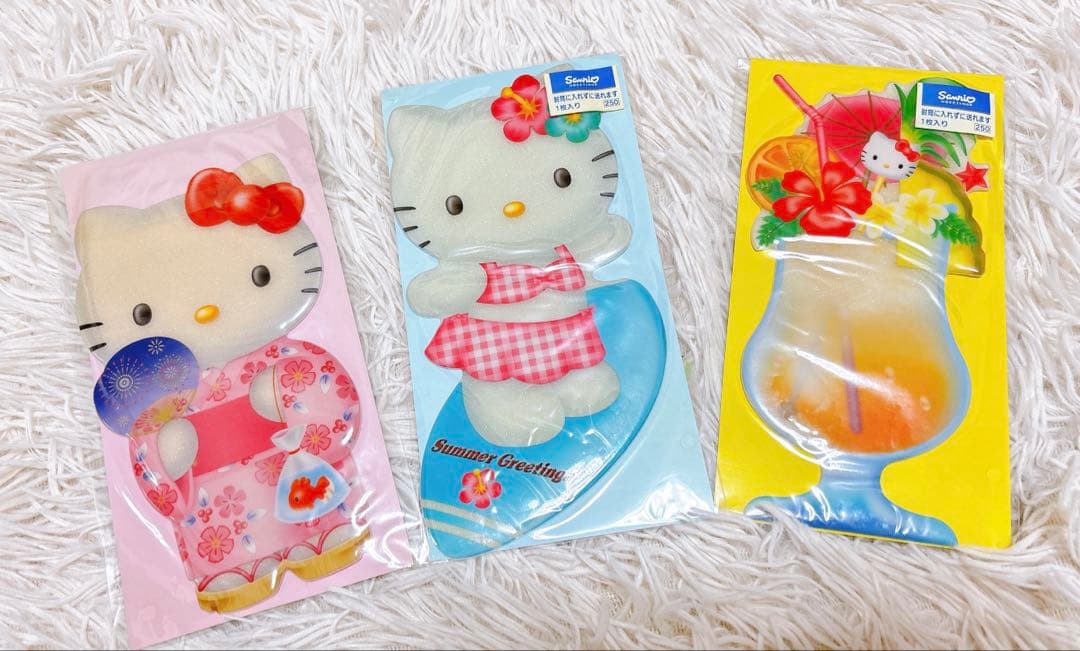 A*い様 激レア当時物　ハローキティレトロ　立体ポストカードぷくぷく平成レトロ レア❗️平成レトロ ハローキティ3Dポストカード まとめ売り - メルカリ