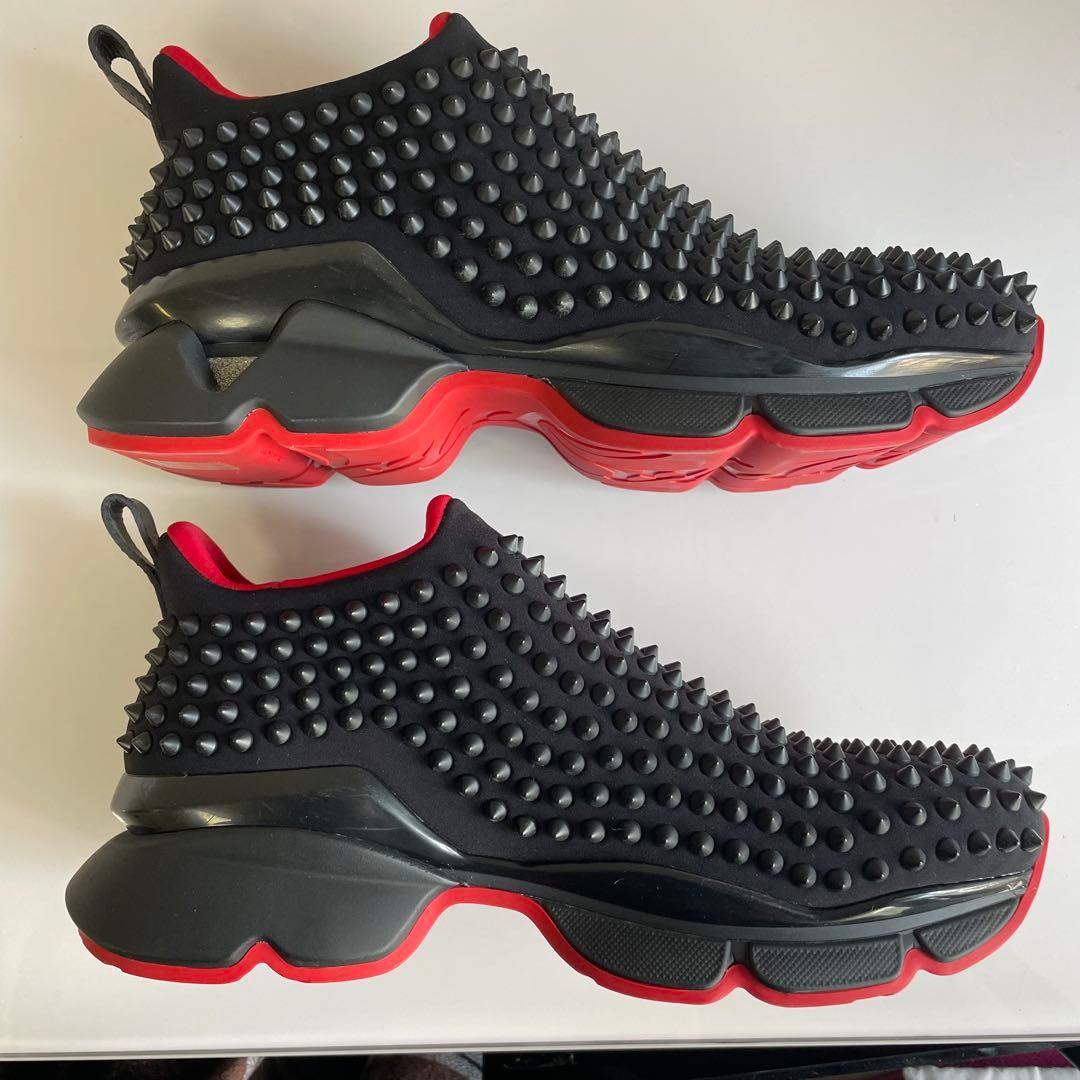 新品級 ルブタン スパイクソック スリッポンスニーカー 40.5 25.5cm