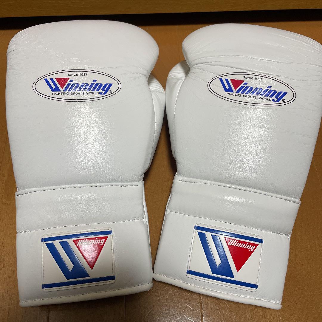ウイニングボクシンググローブ 14oz 紐式 ホワイト コレクション
