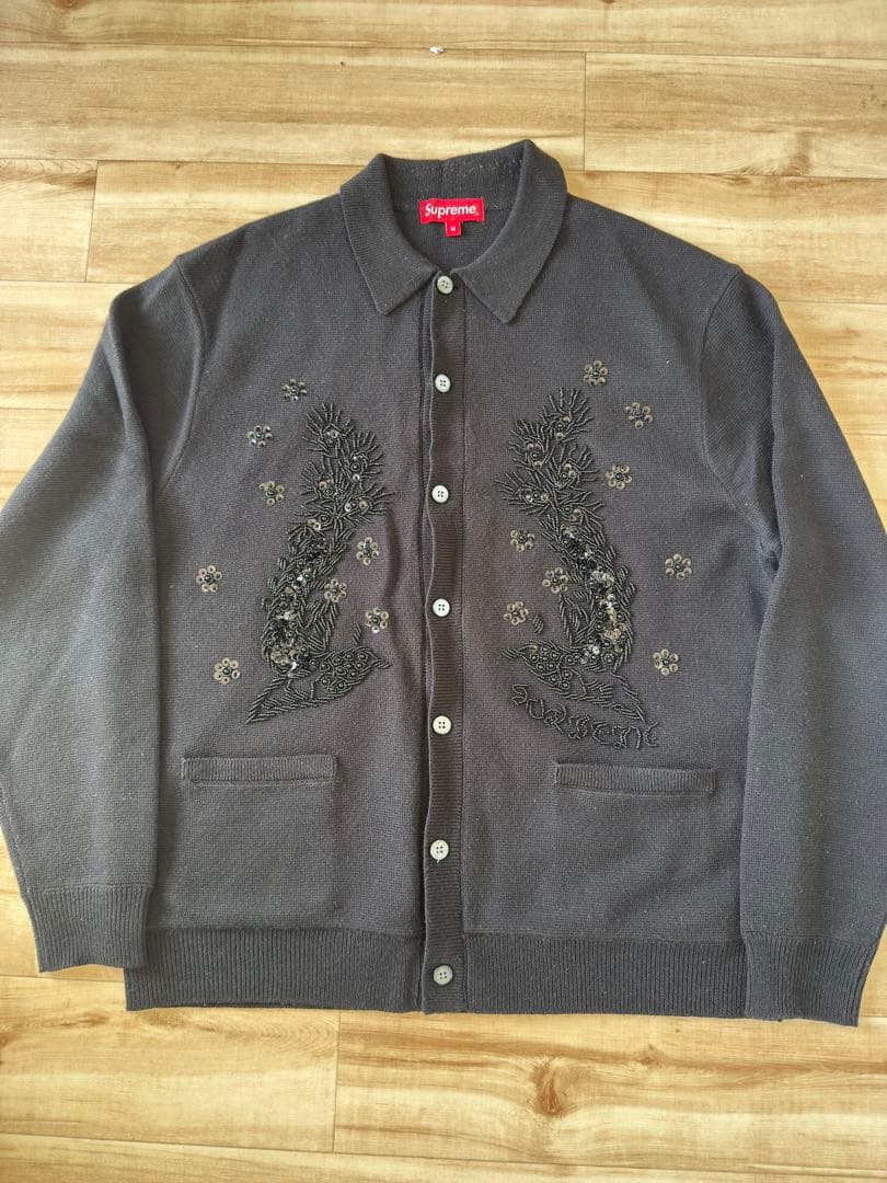 トップス 23ss Supreme Beaded Applique Cardigan Supreme(シュプリーム) 23SSBeaded Applique Cardiganビジュー装飾
