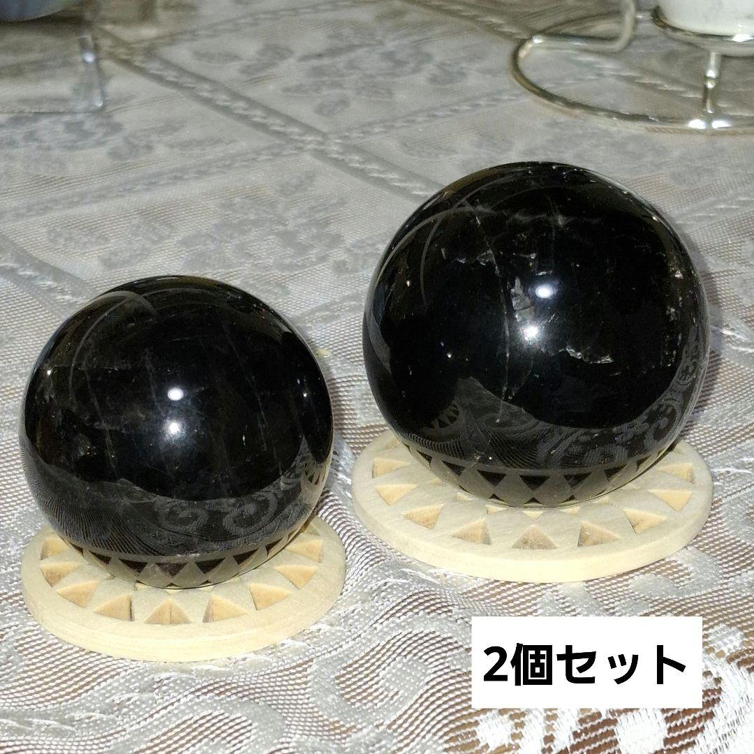 天然石✨️スターモリオン スフィア✨️2個セット台座付き - メルカリ