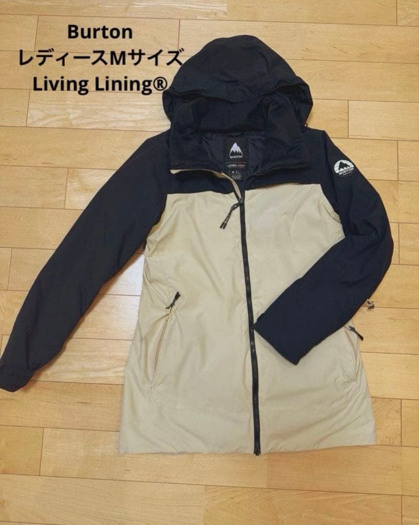 BURTON スノーボードジャケット M 黒/ベージュ - メルカリ