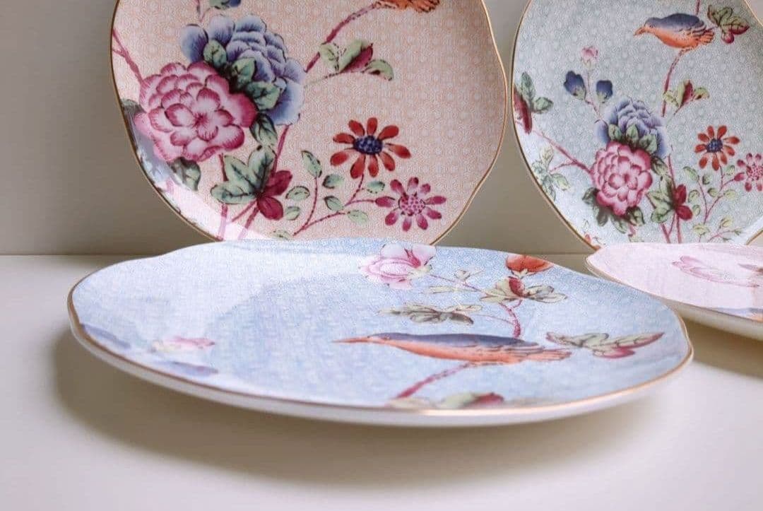 ✩1/30限定価格✩ウェッジウッド ハーレクイン カッコー プレート4枚