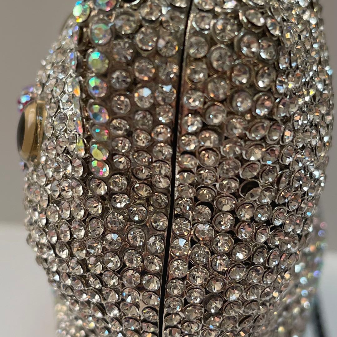 ネコ型 猫型 ダイカット ラインストーン バッグ 鞄 キラキラ