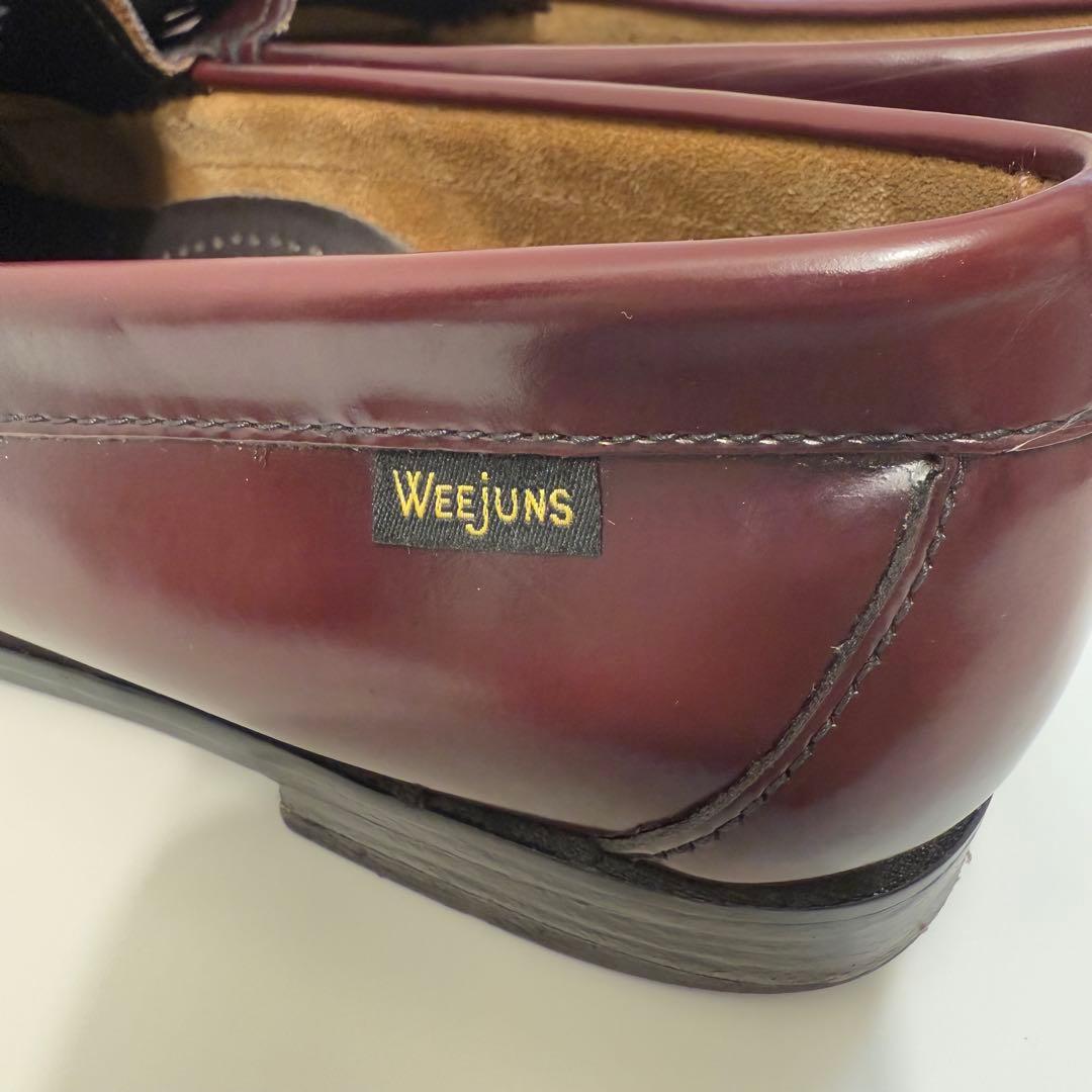 希少 G.H.BASS Weejunsリボン ローファー 24cm バーガンディ