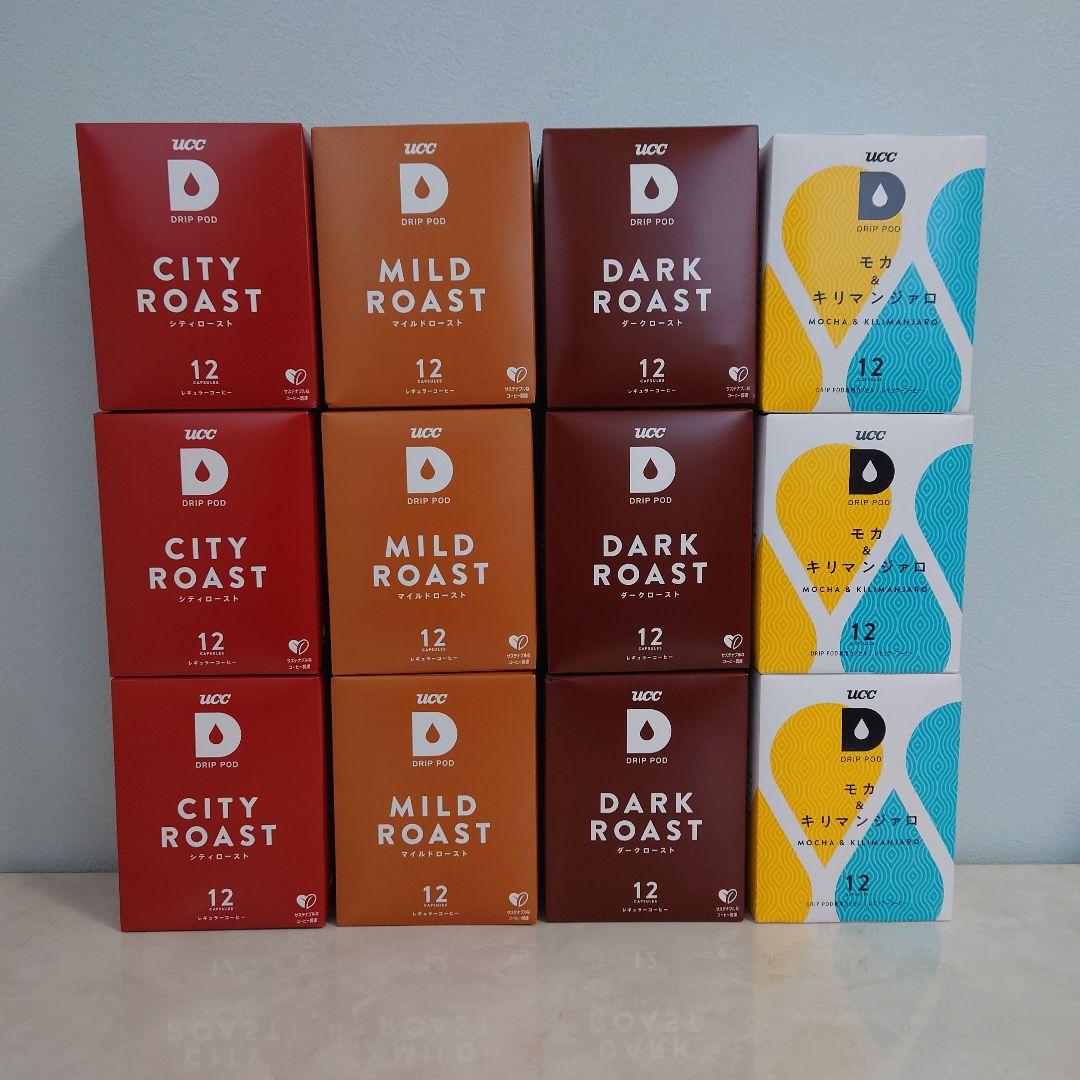 UCC ドリップポッド カプセル 12箱セット① 送料無料 UCC ドリップポッド モカ＆キリマンジァロ 12個×12箱セット