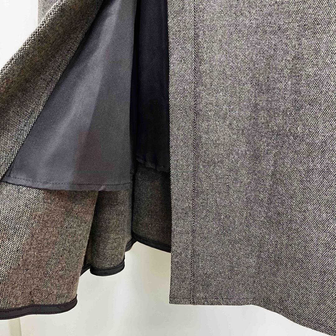 allureville シックツイードサロペットドレス ブラウン サイズ2 - メルカリ