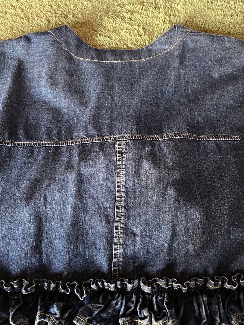 ayane】デニムジャケット バルーンスリーブ袖 バックフリル S115554315