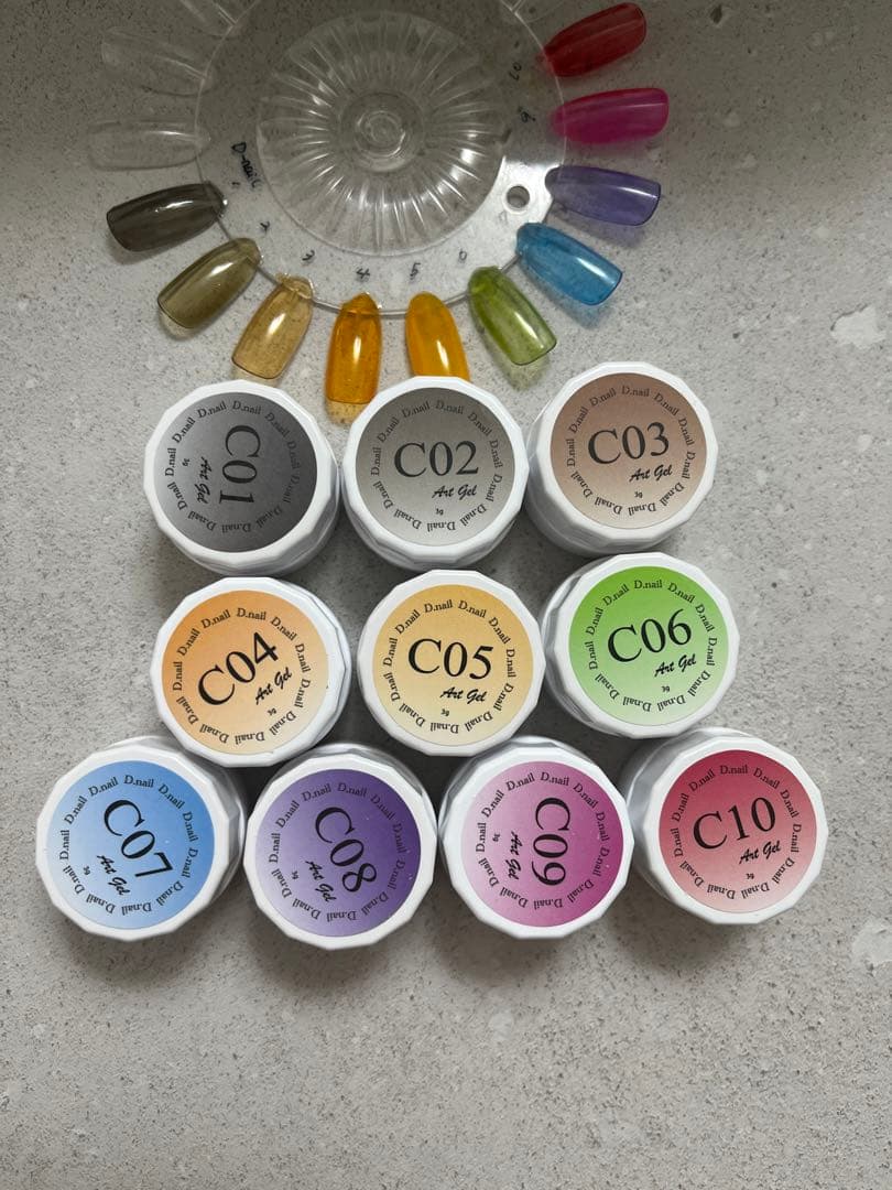 D.nail アートジェル クリアカラー10色すセット 美品 D.nail アートジェル (極ジェル) クリアカラー10色セット | Nail Labo