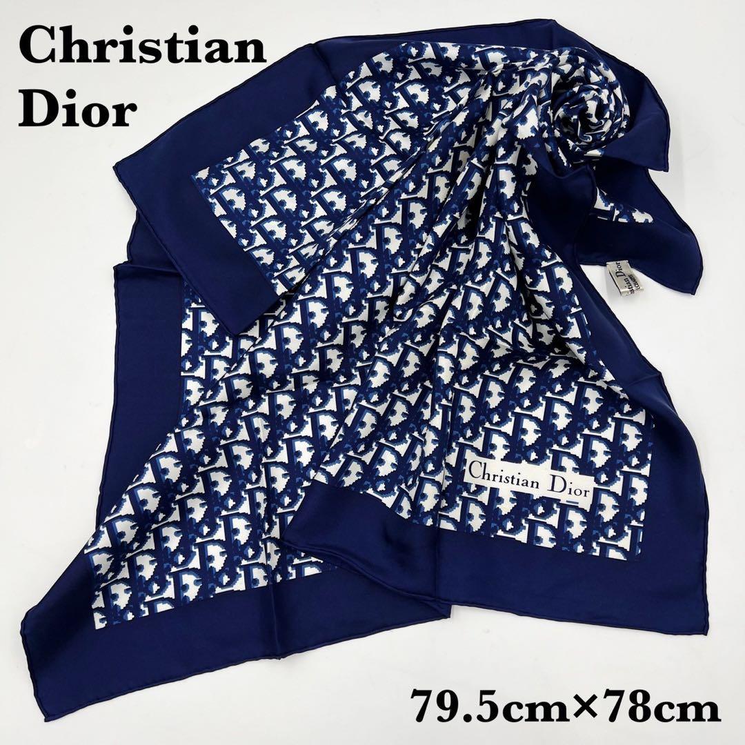 クリスチャンディオール　スカーフ　大判　ロゴ　シルク　トロッター　ネイビー 楽天市場】ChristianDior クリスチャンディオール スカーフ トロッター