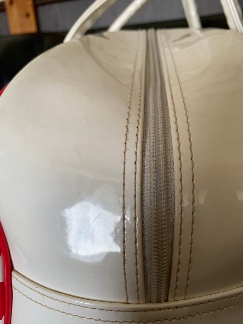 adidas 90sビンテージエナメルACEオリジナルボストンバッグ ホワイトの