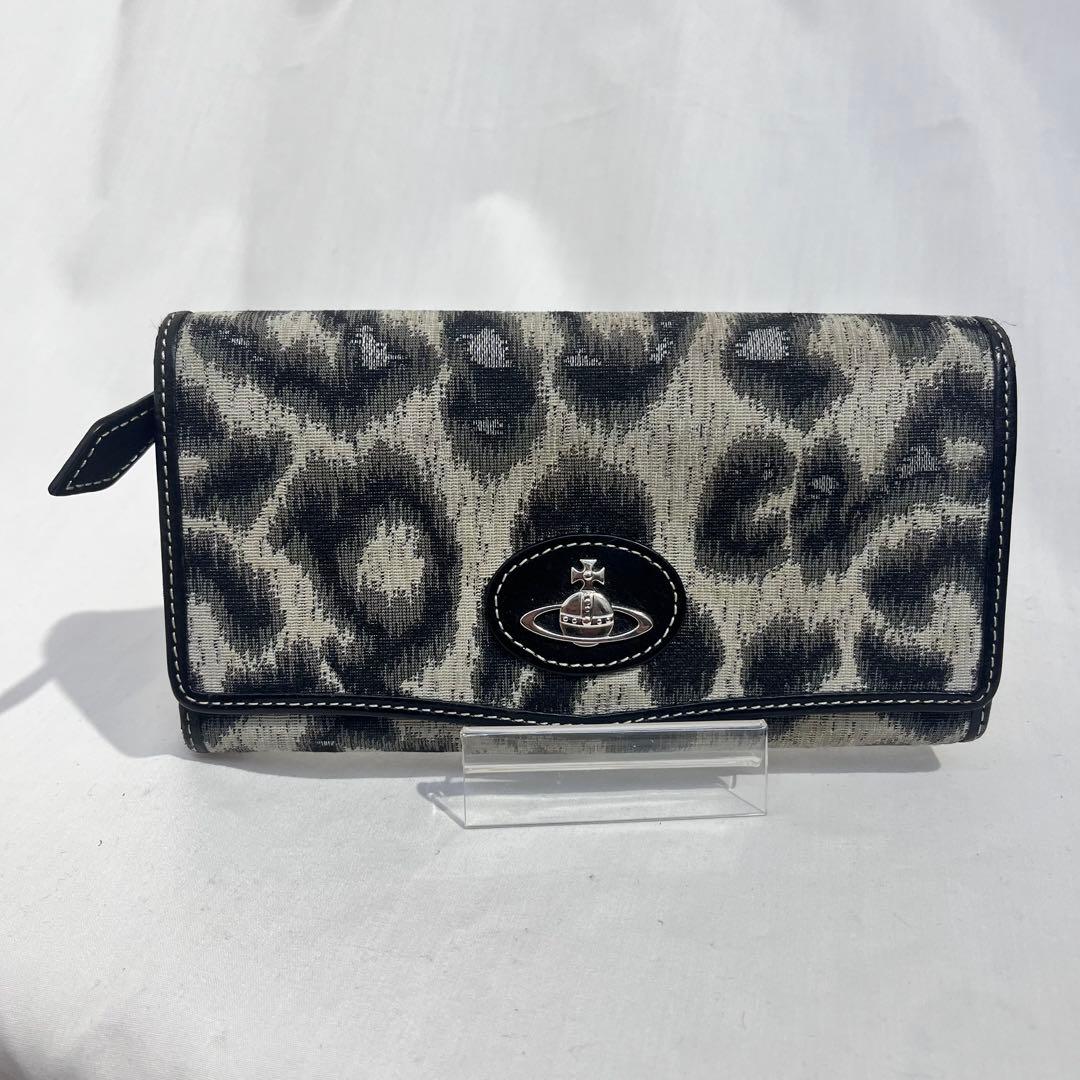 vivienne westwood ヴィヴィアン レオパード柄 長財布 - メルカリ
