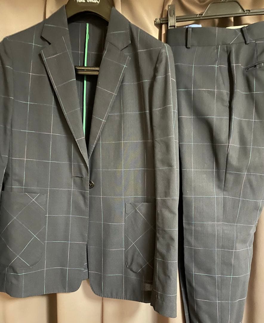 Paul Smith レディース　ネイビー チェック柄 スーツ サイズ38 楽天市場】送料無料 スーツ レディース ネイビー 紺色 2点セット