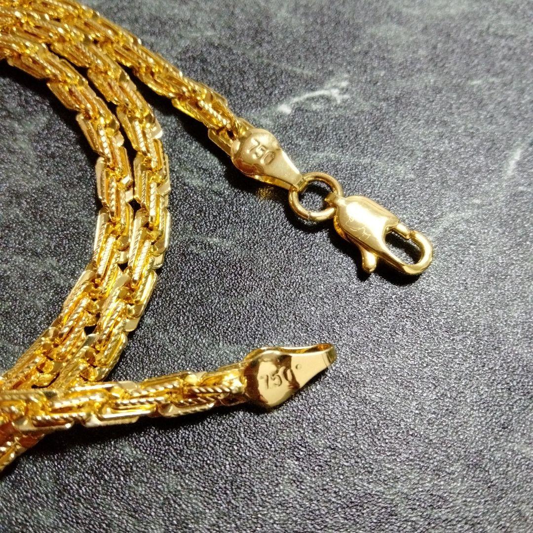 再販】750 イタリア ITALY 18K ゴールド 50cm ネックレス - メルカリ