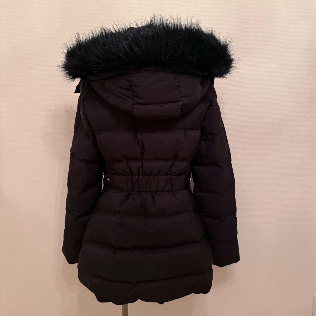 ZARAファー付きダウンジャケット 黒 ブラック - メルカリ