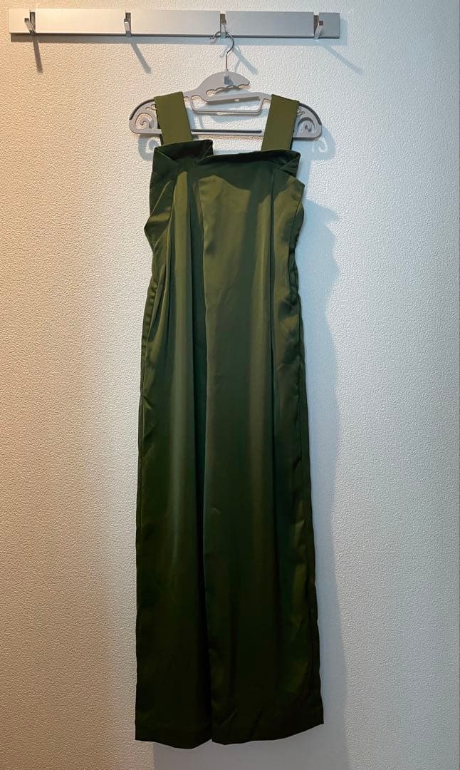 un3d カーキ　サロペット　ストラップ付きオーバーオール UN3D. - W POCKET AIO / ダブルポケットオールインワン (カーキ