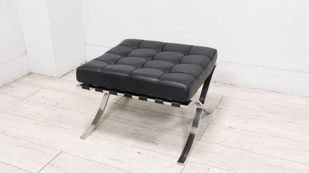 【展示極美品】 Knoll ノール バルセロナ スツール 76万 Knoll Mies van der Rohe Collection Barcelona Stool - Relax / ノル