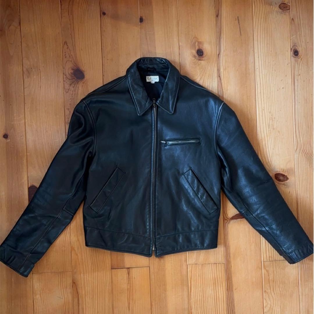 ☆Paul Smith ☆ブラックレザー シングルジャケット☆size( M) - メルカリ