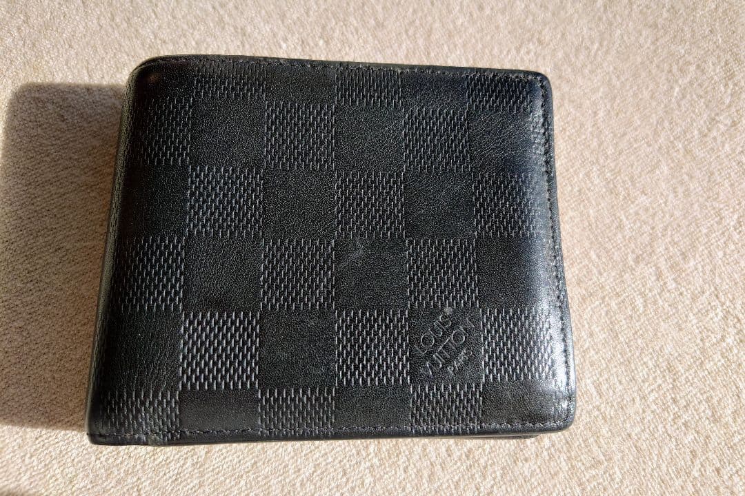 Louis Vuitton　ダミエ・アンフィニ ブラック 二つ折り財布 ルイヴィトン 二つ折り財布 メンズ ポルトフォイユ・ミュルティプル