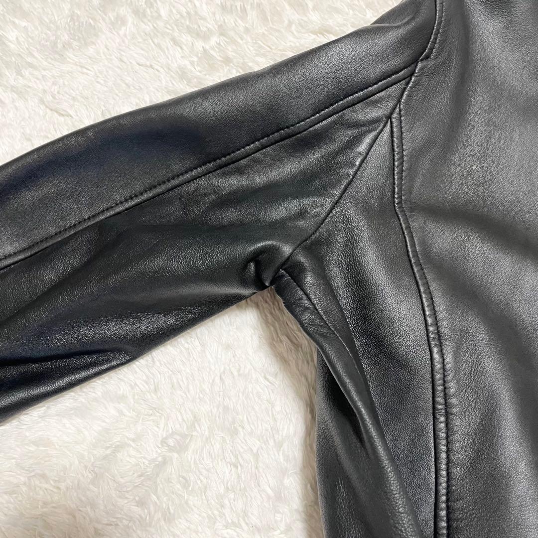 美品 希少L ジャーナルスタンダード ラムレザー セミダブルライダース