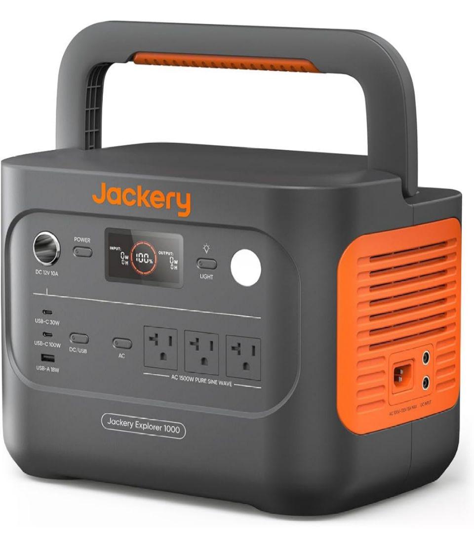 Jackery ポータブル電源 1000new JE-1000D 黒・オレンジ Jackery ポータブル電源 1000 New｜容量1070Wh・軽量コンパクト・高