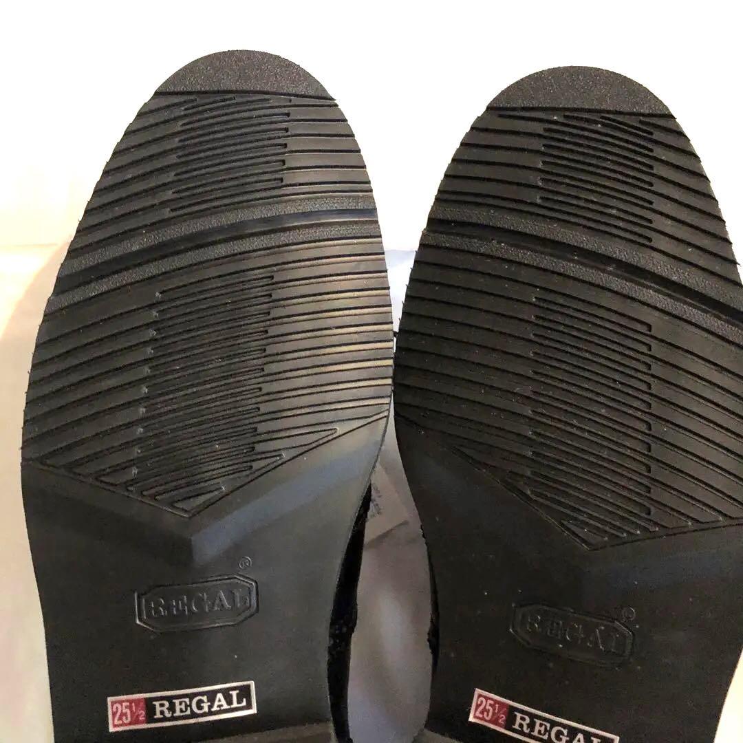 新品未使用 REGAL 25.5cm リーガルウォーカー革 ウィングチップ 黒