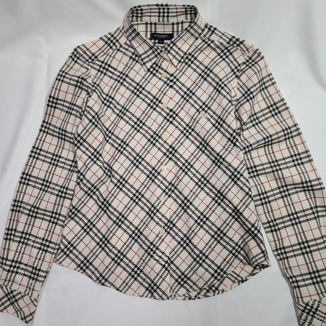 Burberry チェック柄 長袖シャツ M ベージュ - メルカリ