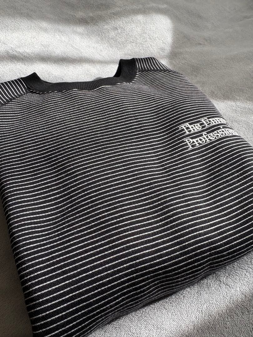 トップス ENNOY Border Crew Neck Sweat \"BLACK\"