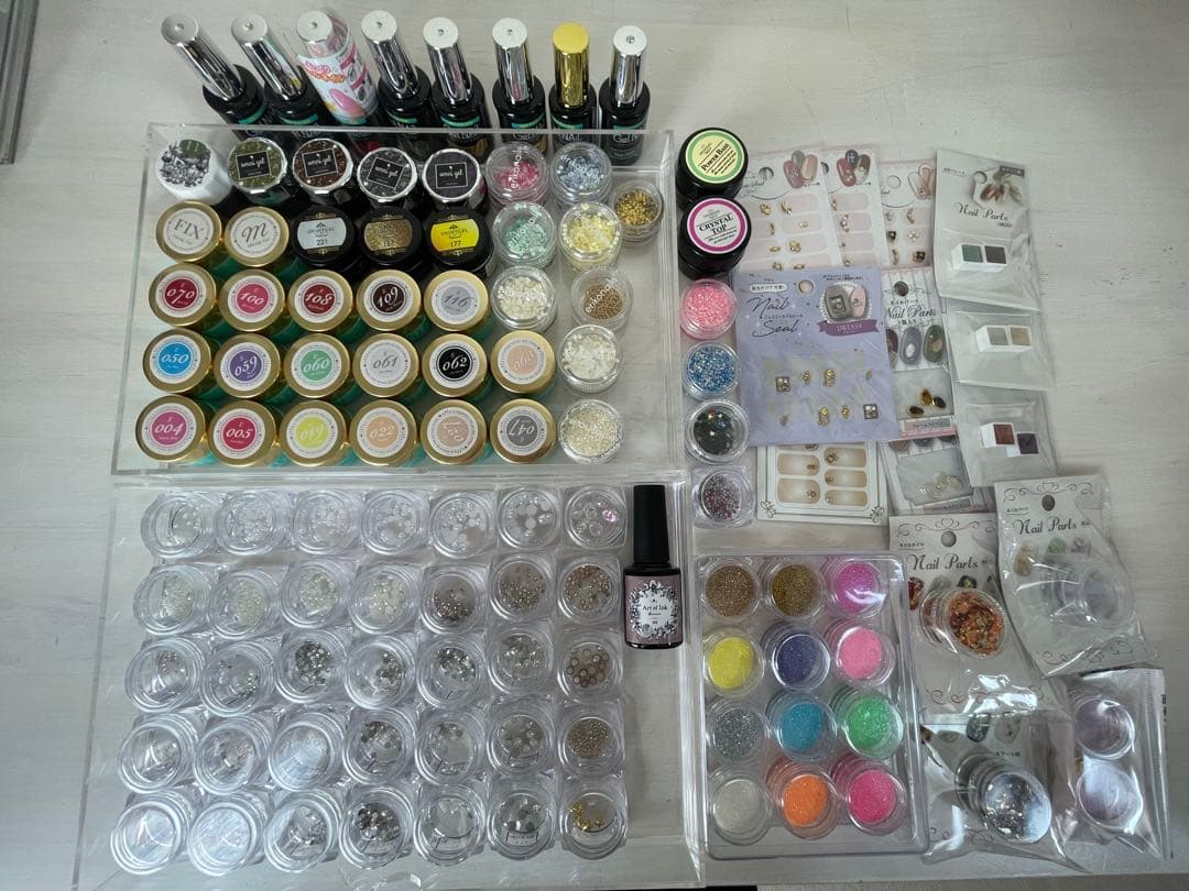 ＊シャイニージェル・ネイルアートセット＊ エラバイシャイニージェル ノンワイプアートFIX2.5g ＜アート用