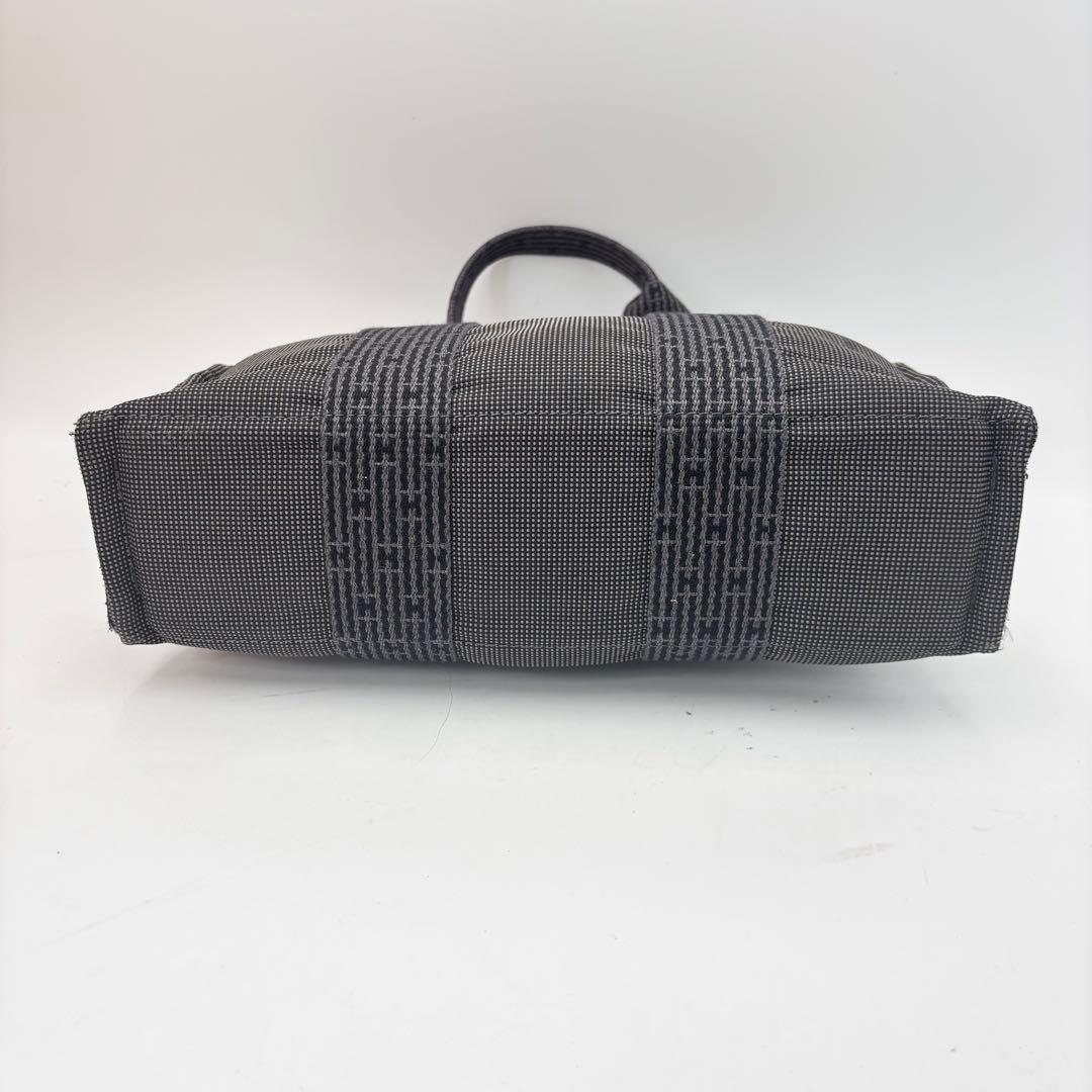 □HERMES エルメス エールライン PMトートバッグ グレー 鞄 カバン