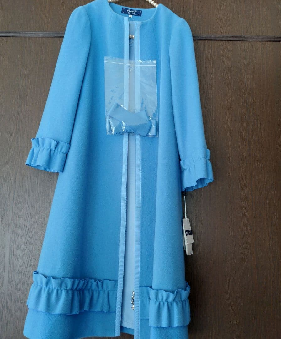 値下不可 エムズグレイシー エレガントコート ブルー 38号 - メルカリ