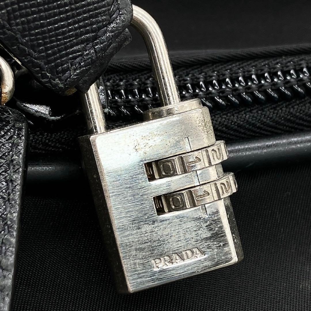 PRADA】キャリーケース 旅行鞄 三角ロゴプレート ナイロン ブラック