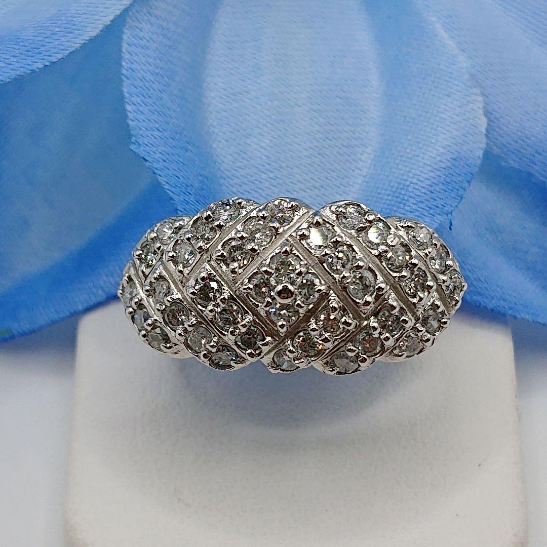 kariar様1カラット パヴェ風 天然ダイヤモンドリング プラチナ900