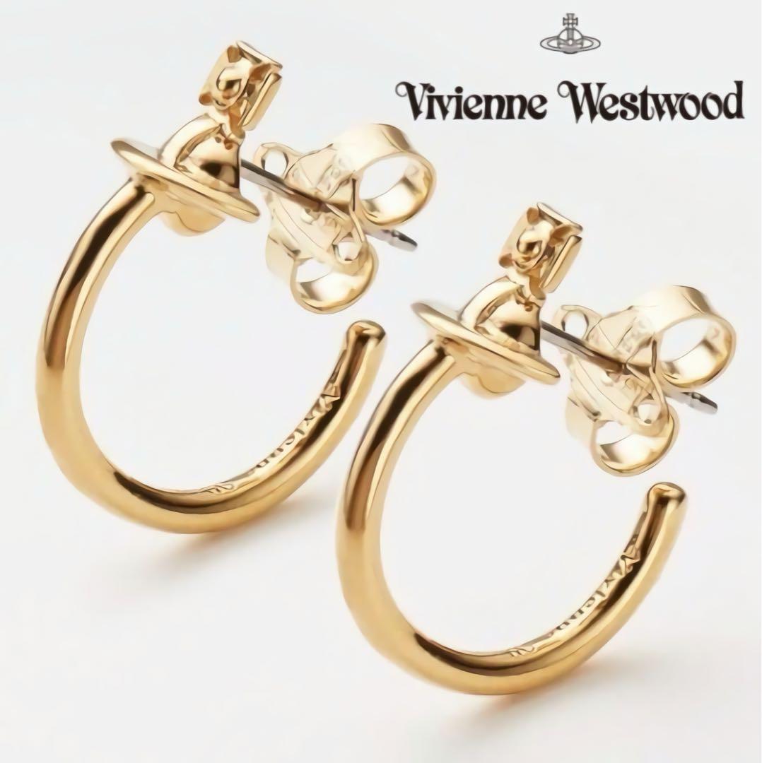 ⭐️美品⭐️ ヴィヴィアンウエストウッド ヴェラ オーブ フープ ピアス 2個セット 21/22新作☆vivienne westwood☆VERAフープロゴピアス (Vivienne