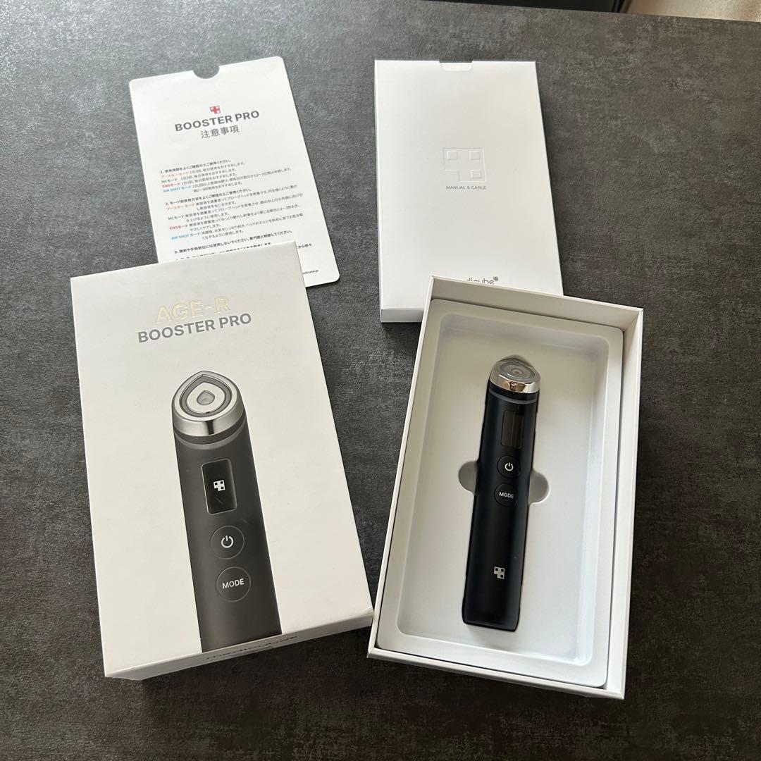 AGE-R BOOSTER PRO 美顔器 Amazon.co.jp: メディキューブ AGE-Rブースタープロ ブラック 1日5分