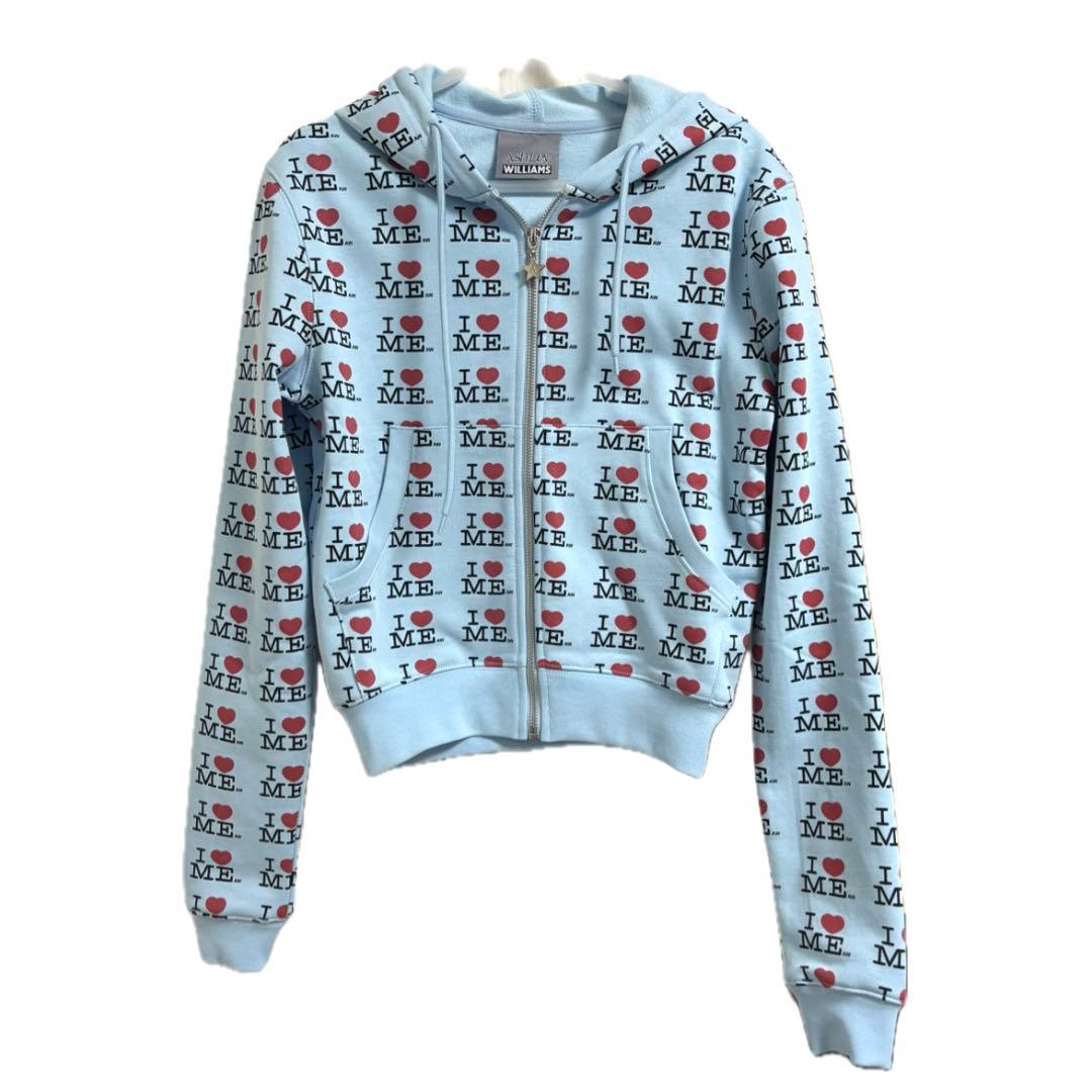 Ashley Williams クロップド パーカー ブルー S - メルカリ