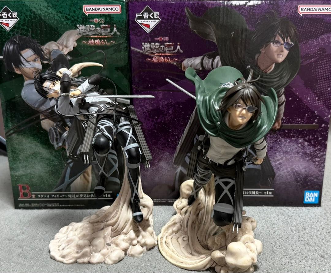 進撃の巨人 一番くじ 地鳴らし B賞リヴィ C賞ハンジ - メルカリ