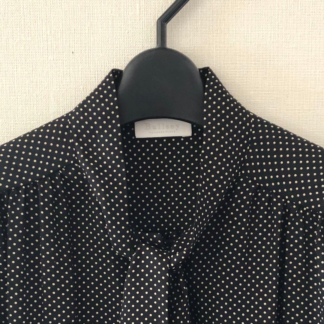 Ballsey ボールジィ◇ ミニドットプリント ボウタイブラウス 日本製