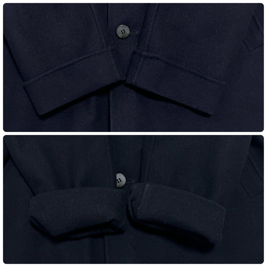 美品✨GALERIE VIE ライトメルトン フーデッドコート カシミヤ混 紺